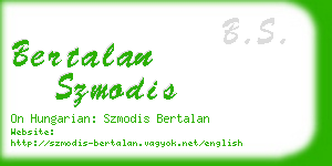 bertalan szmodis business card